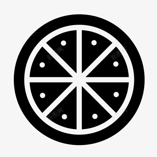 橘子片柑橘水果图标svg_新图网 https://ixintu.com 柑橘 橘子片 水果 酸橙 食物线字形图标