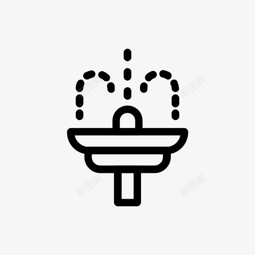 喷泉公园水图标svg_新图网 https://ixintu.com 公园 喷泉 水