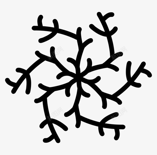 螺旋根树枝树突图标svg_新图网 https://ixintu.com 树枝 树突 根系 神经元 螺旋