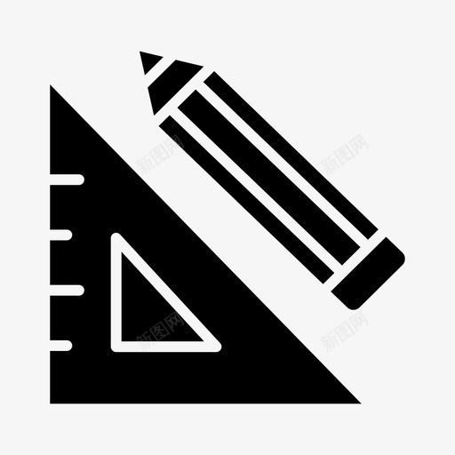 方格图案铅笔图标svg_新图网 https://ixintu.com 图案 文具 方格 铅笔
