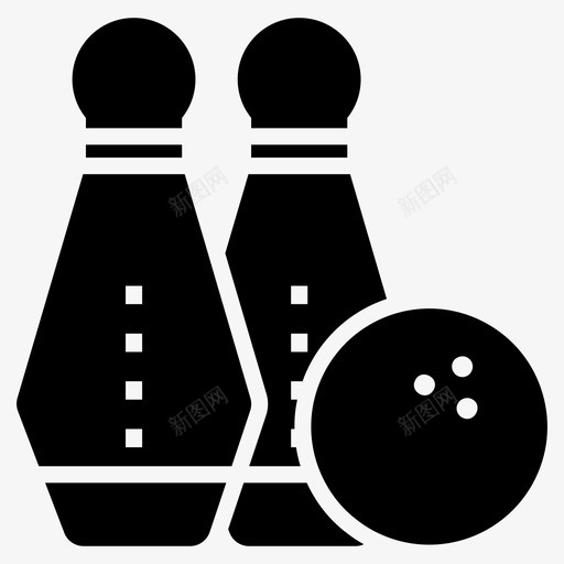 保龄球游戏球杆保龄球图标svg_新图网 https://ixintu.com 保龄球 击球 图标 字形 游戏 球杆 运动