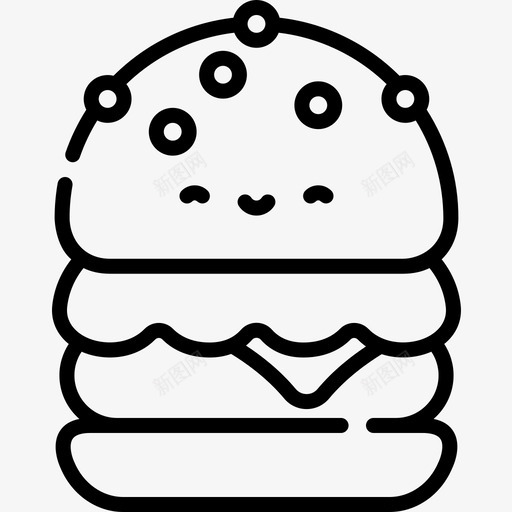 汉堡外卖28个直系图标svg_新图网 https://ixintu.com 28个 外卖 汉堡 直系