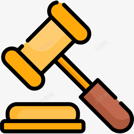 锤子犯罪调查25直线颜色图标svg_新图网 https://ixintu.com 犯罪调查25 直线颜色 锤子