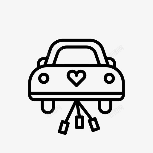 婚车活动爱情图标svg_新图网 https://ixintu.com 交通 婚姻 婚礼 婚车 活动 爱情
