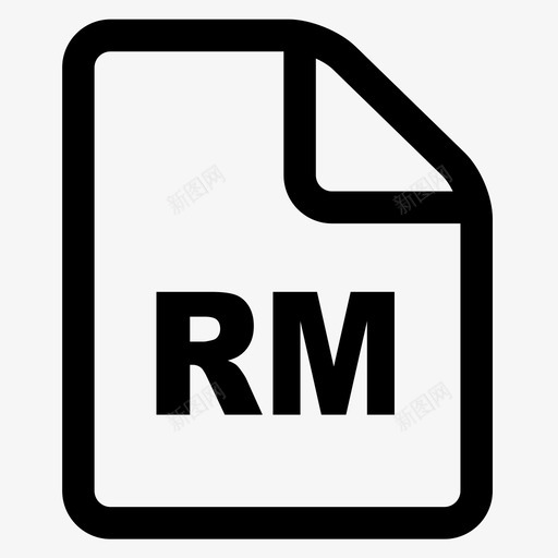 rm文件文档格式图标svg_新图网 https://ixintu.com rm文件 文件格式 文档 格式