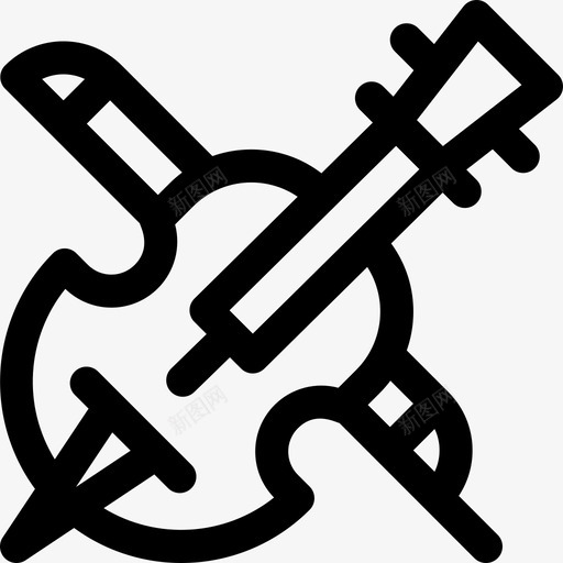 意大利小提琴22直系图标svg_新图网 https://ixintu.com 意大利小提琴22 直系