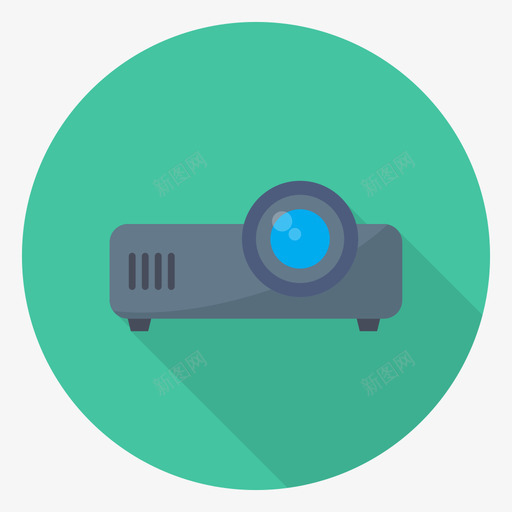 投影仪家用设备和电器6圆形图标svg_新图网 https://ixintu.com 圆形 家用 投影仪 电器 设备
