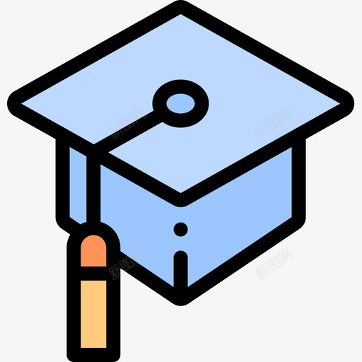Mortarboard工作简历24线条颜色图标svg_新图网 https://ixintu.com Mortarboard 工作 简历 线条 颜色