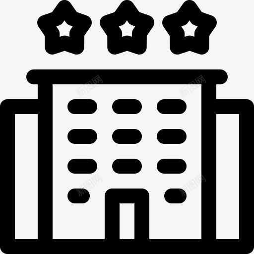 酒店城市8号楼线性图标svg_新图网 https://ixintu.com 城市8号楼 线性 酒店