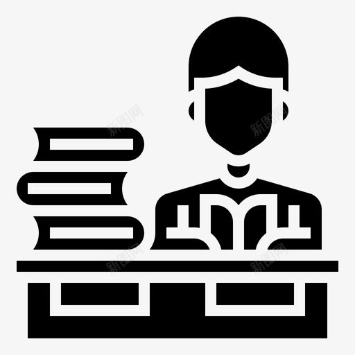阅读作业学习图标svg_新图网 https://ixintu.com 作业 字形 学习 学生 教育 表格 阅读