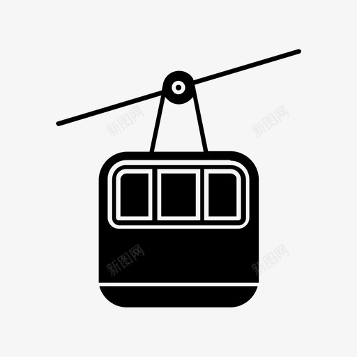 缆车滑雪缆车旅游图标svg_新图网 https://ixintu.com 交通 旅游 景观 滑雪缆车 缆车