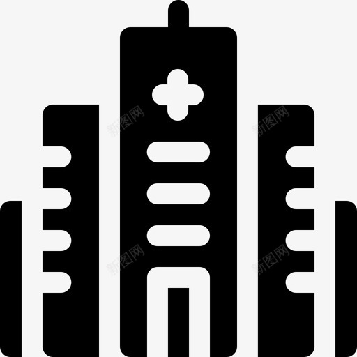 医院城市9号楼已填充图标svg_新图网 https://ixintu.com 9号楼 医院 城市 填充