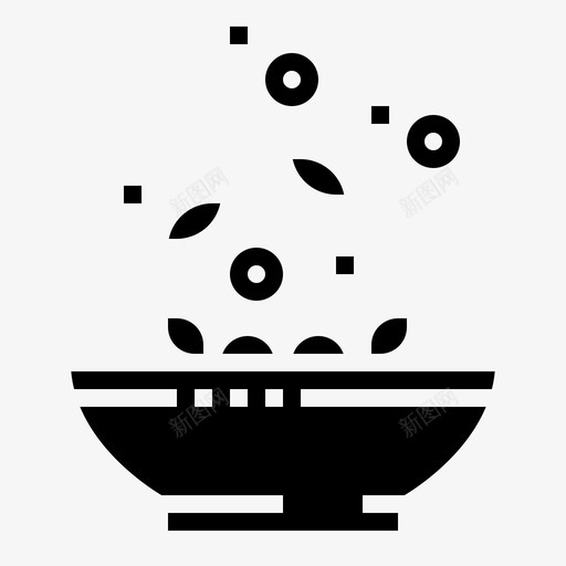 沙拉食物有机图标svg_新图网 https://ixintu.com 有机 沙拉 烹饪图标固体 素食 食物