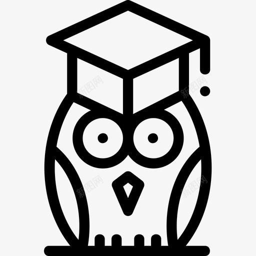 猫头鹰学历239直系图标svg_新图网 https://ixintu.com 学历239 猫头鹰 直系