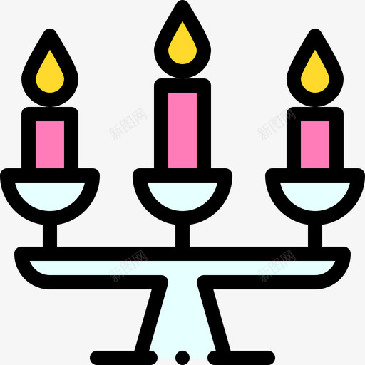吊灯113岁生日线性颜色图标svg_新图网 https://ixintu.com 113岁 吊灯 生日 线性 颜色
