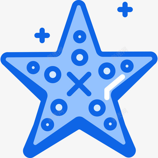 海星海滨4蓝色图标svg_新图网 https://ixintu.com 海星 海滨4 蓝色