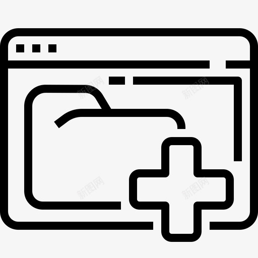 添加文件夹浏览器interface图标svg_新图网 https://ixintu.com browser interface plus 文件夹 浏览器 添加