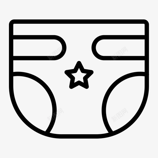 尿布孩子图标svg_新图网 https://ixintu.com 孩子 尿布