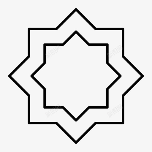 艺术装饰伊斯兰教图标svg_新图网 https://ixintu.com 伊斯兰教 开斋节 斋月 星星 穆斯林 艺术 装饰