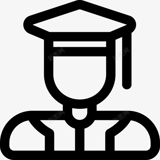 毕业工作和职业化身直系图标svg_新图网 https://ixintu.com 工作和职业化身 毕业 直系