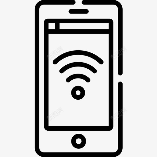 智能手机用户体验线性图标svg_新图网 https://ixintu.com 体验 手机 智能 用户 线性