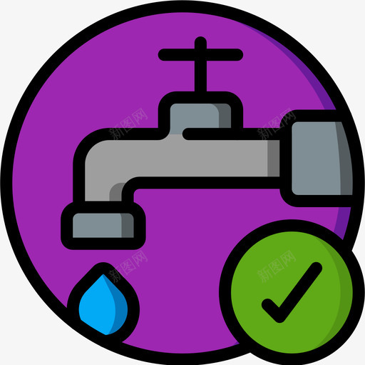 水便利设施6线性颜色图标svg_新图网 https://ixintu.com 便利设施 线性 颜色