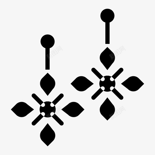 耳环珠宝水疗图标svg_新图网 https://ixintu.com 水疗 珠宝 耳环