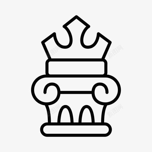 王位国王中世纪图标svg_新图网 https://ixintu.com 中世纪 国王 女王 王位 皇室