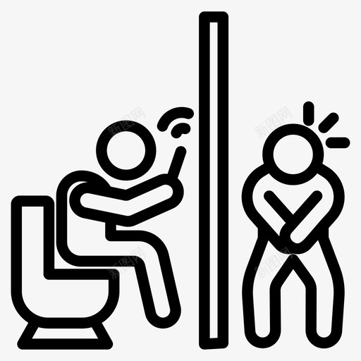 在厕所里发短信拿着手机手机成瘾图标svg_新图网 https://ixintu.com 一组人在用手机的地方用线向量图标 在厕所里发短信 在浴室里用手机 手机成瘾 拿着手机 智能手机的使用