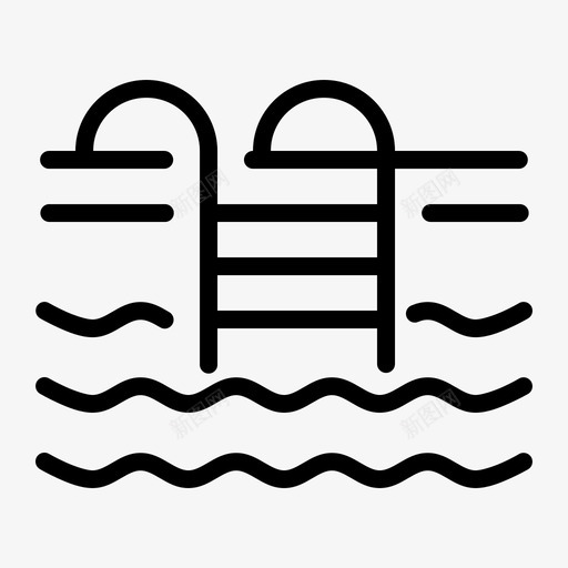 游泳池假日暑假图标svg_新图网 https://ixintu.com 假日 假期 暑假 水 游泳池 游泳池线