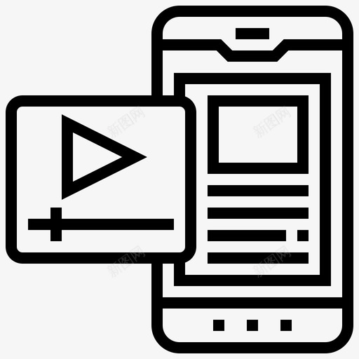 多媒体应用程序数字图标svg_新图网 https://ixintu.com 图形 在线 多媒体 应用程序 教育线路1 数字