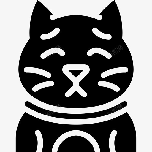 悲伤猫化身1填充图标svg_新图网 https://ixintu.com 化身 填充 悲伤