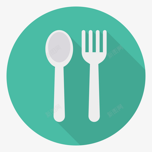 餐具食品和饮料30圆形图标svg_新图网 https://ixintu.com 圆形 食品和饮料30 餐具