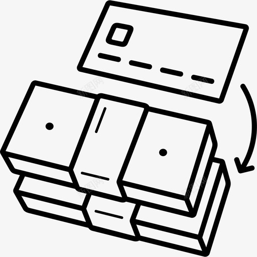 银行取钱捆钱信用卡图标svg_新图网 https://ixintu.com 信用卡 取钱 捆钱 银行
