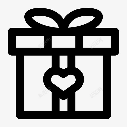 礼物爱心礼物图标svg_新图网 https://ixintu.com 婚礼 爱情 礼物