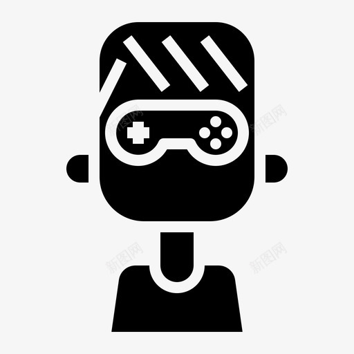 游戏卡通儿童图标svg_新图网 https://ixintu.com 0519 乐趣 儿童 卡通 实心 游戏 玩家
