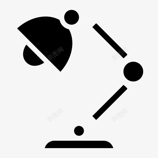 台灯照明灯图标svg_新图网 https://ixintu.com 办公用品 台灯 桌子 照明