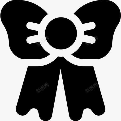 蝴蝶结圣诞160填充图标svg_新图网 https://ixintu.com 圣诞 填充 蝴蝶结