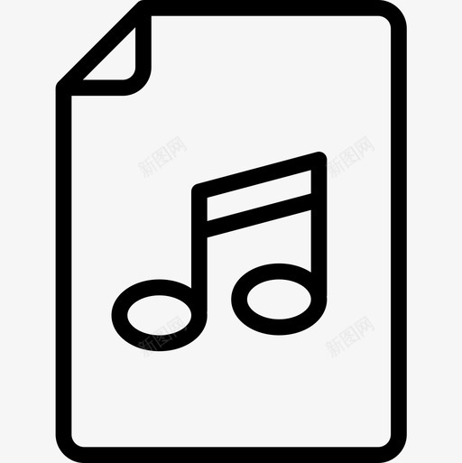 音乐表音乐119线性图标svg_新图网 https://ixintu.com 线性 音乐119 音乐表