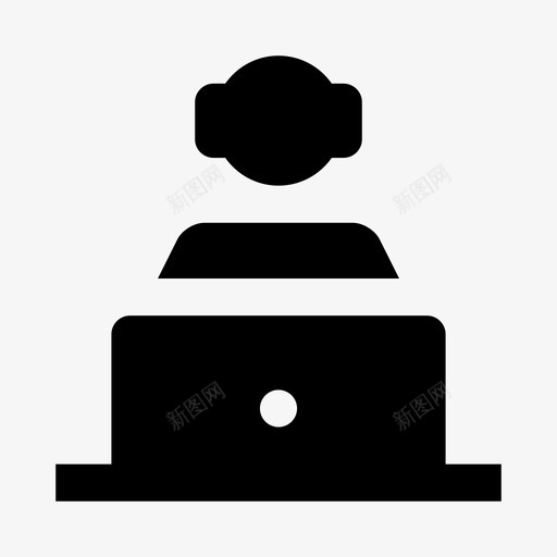正在工作耳机笔记本电脑图标svg_新图网 https://ixintu.com 固体 工作 正在 用户 电脑 笔记本 耳机
