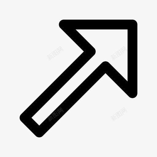箭头方向路线图标svg_新图网 https://ixintu.com 倾斜 右上 各种 方向 箭头 类型 路线