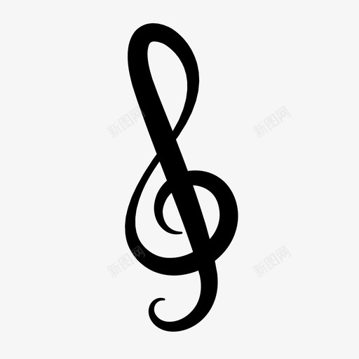 高音谱号旋律音乐剧图标svg_新图网 https://ixintu.com 声音 旋律 音乐剧 音乐和旋律 音符 高音谱号
