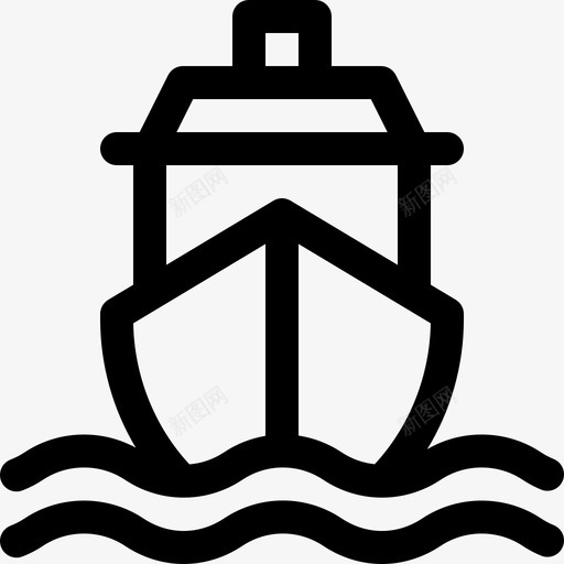 船海洋生物40直线型图标svg_新图网 https://ixintu.com 海洋生物 直线 线型