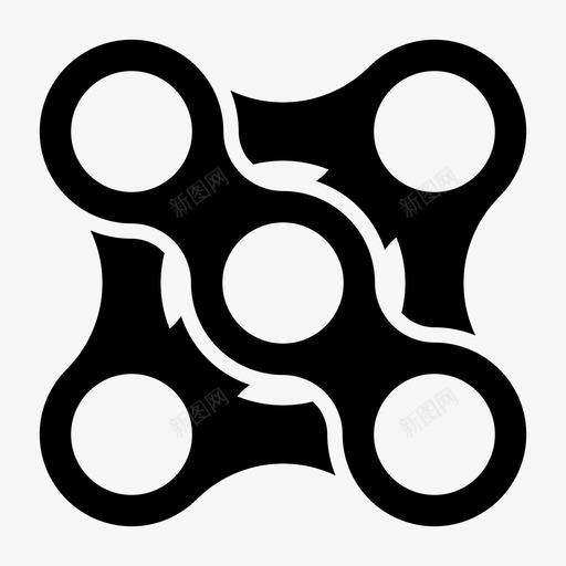 相互作用循环图标svg_新图网 https://ixintu.com 循环 相互作用