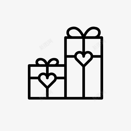 礼物盒子情侣图标svg_新图网 https://ixintu.com 婚姻 婚礼 情侣 爱情 盒子 礼物 结婚 结婚礼