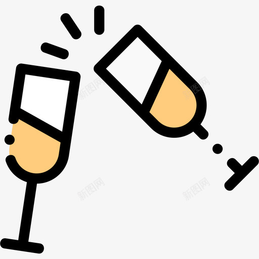 干杯64号酒吧线性颜色图标svg_新图网 https://ixintu.com 64号 干杯 线性 酒吧 颜色