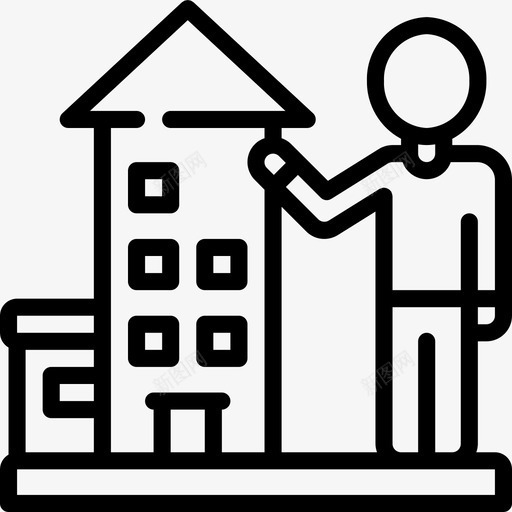 建筑成长黑客3线性图标svg_新图网 https://ixintu.com 建筑 成长 线性 黑客