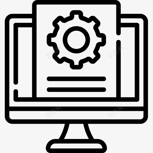 计算机制造业29线性图标svg_新图网 https://ixintu.com 制造业29 线性 计算机