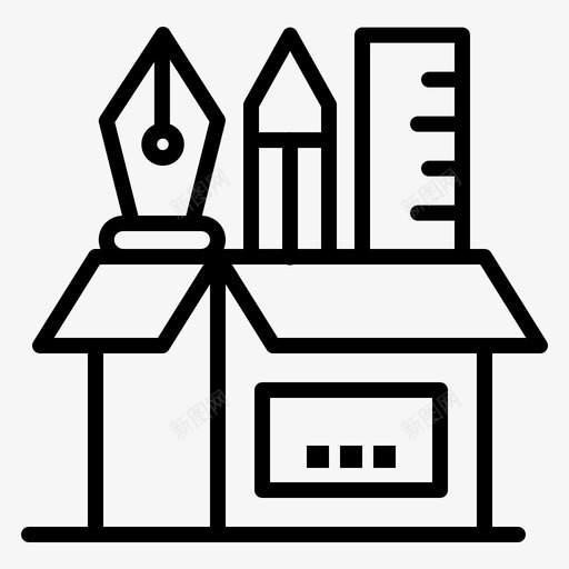 笔杆笔秤图标svg_新图网 https://ixintu.com 文具 秤 笔 笔杆 设计思维策略过程