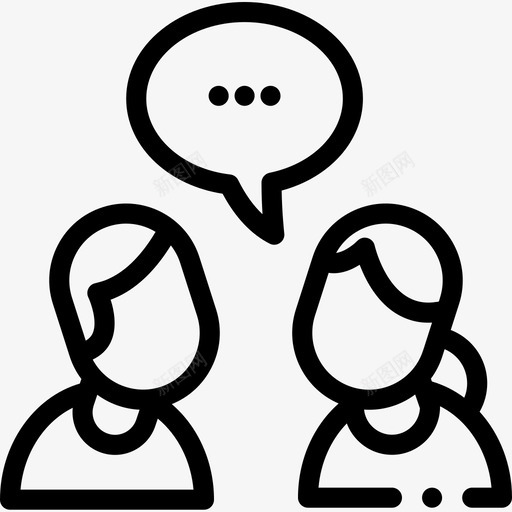 会说话市场营销137直线型图标svg_新图网 https://ixintu.com 会说 市场营销 直线 线型 说话